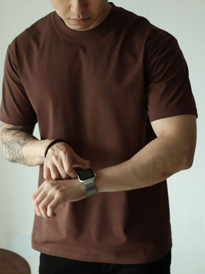 Camiseta Masculina Básica Algodão Gola Redonda