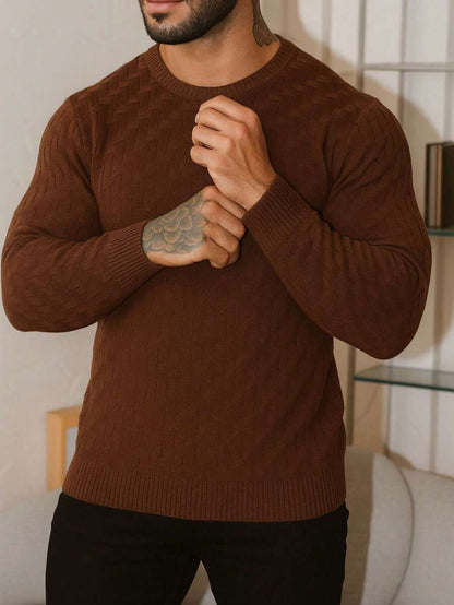 Suéter Masculino Tricô Ombro Caído Básico