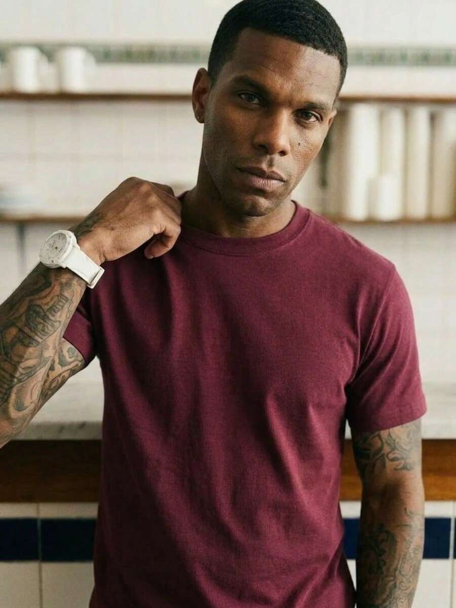 Camiseta Masculina Básica Algodão Gola Redonda