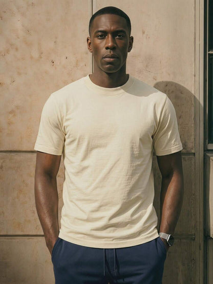 Camiseta Masculina Básica Algodão Gola Redonda
