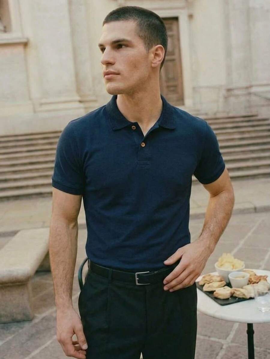 Camisa Polo Masculina Piquet Manga Curta