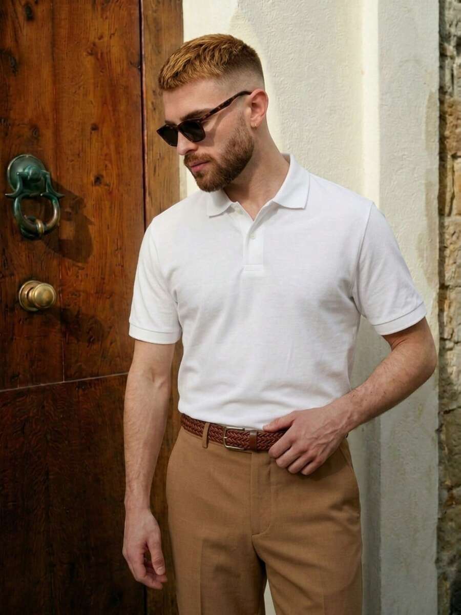 Camisa Polo Masculina Piquet Manga Curta